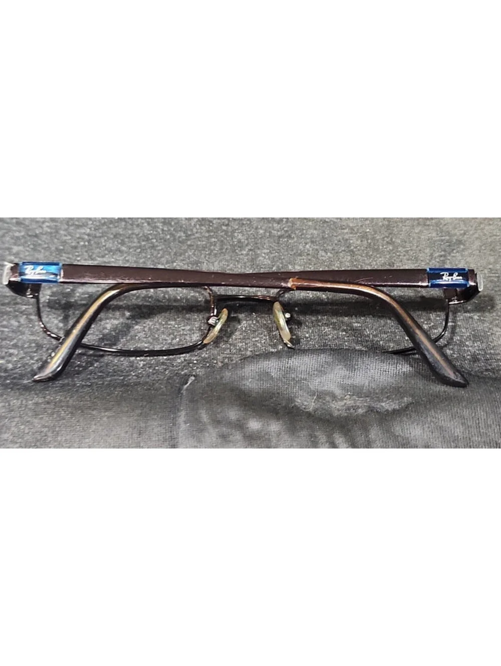 Ray Ban RB6076 2511 Brown Metal Blue Rectangular Eyeglasses 49-19 135